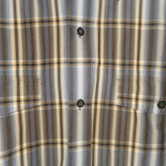 TIMBERLAND XXL Mens Button Up Shirt Grey Plaid Long Sleeve Shirt - Picture 3 of 7